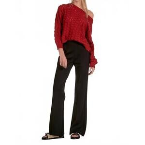 NEW ELAN women's adrienne sweater in red